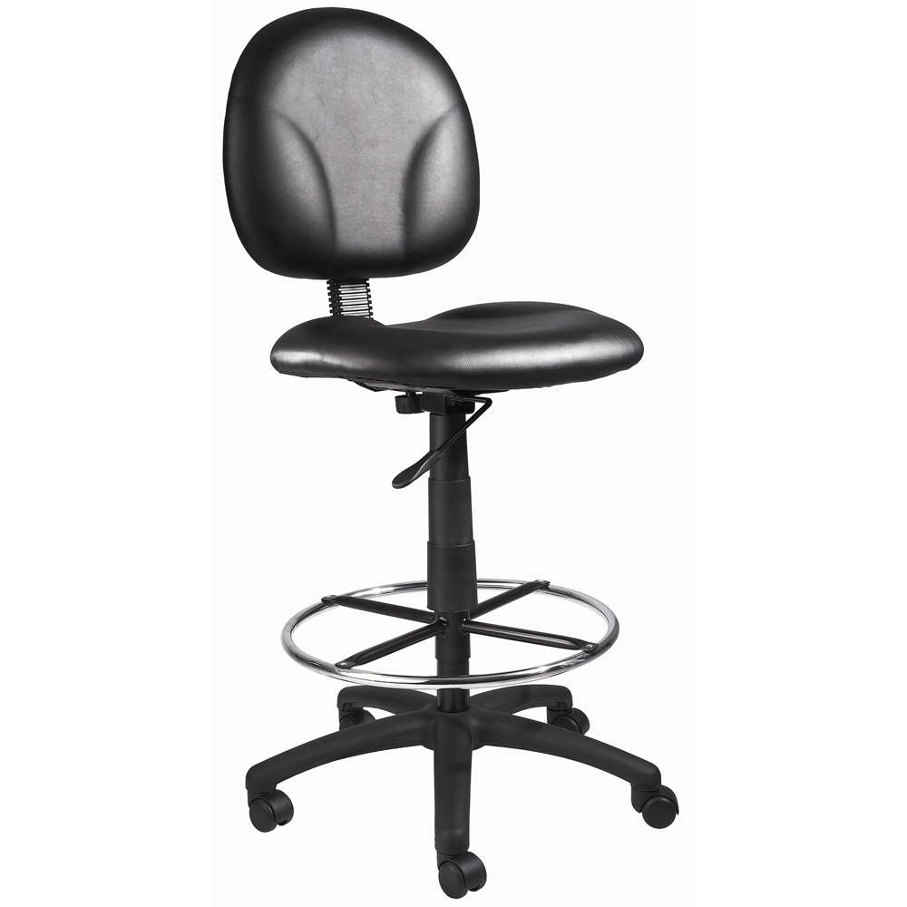 Leather drafting top stool